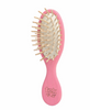Escova Oval de Viagem Rosa com Pinos Curtos 15,5cm x 4,7cm