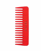 Pente Vermelho com Dentes Largos 14cm x 4,5cm